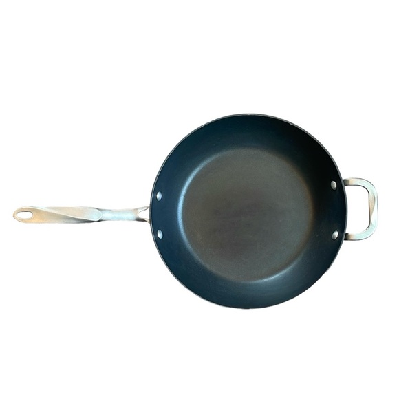 Calphalon 12” Jumbo Deep Sauté Fry Pan #1612 Stainless Hard Anodized Skillet - Picture 1 of 8